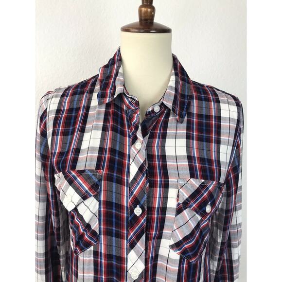 Rails Multicolor Plaid Button Down Top - Picture 5 of 12